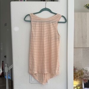 Lululemon Peach Sleeveless Striped Top